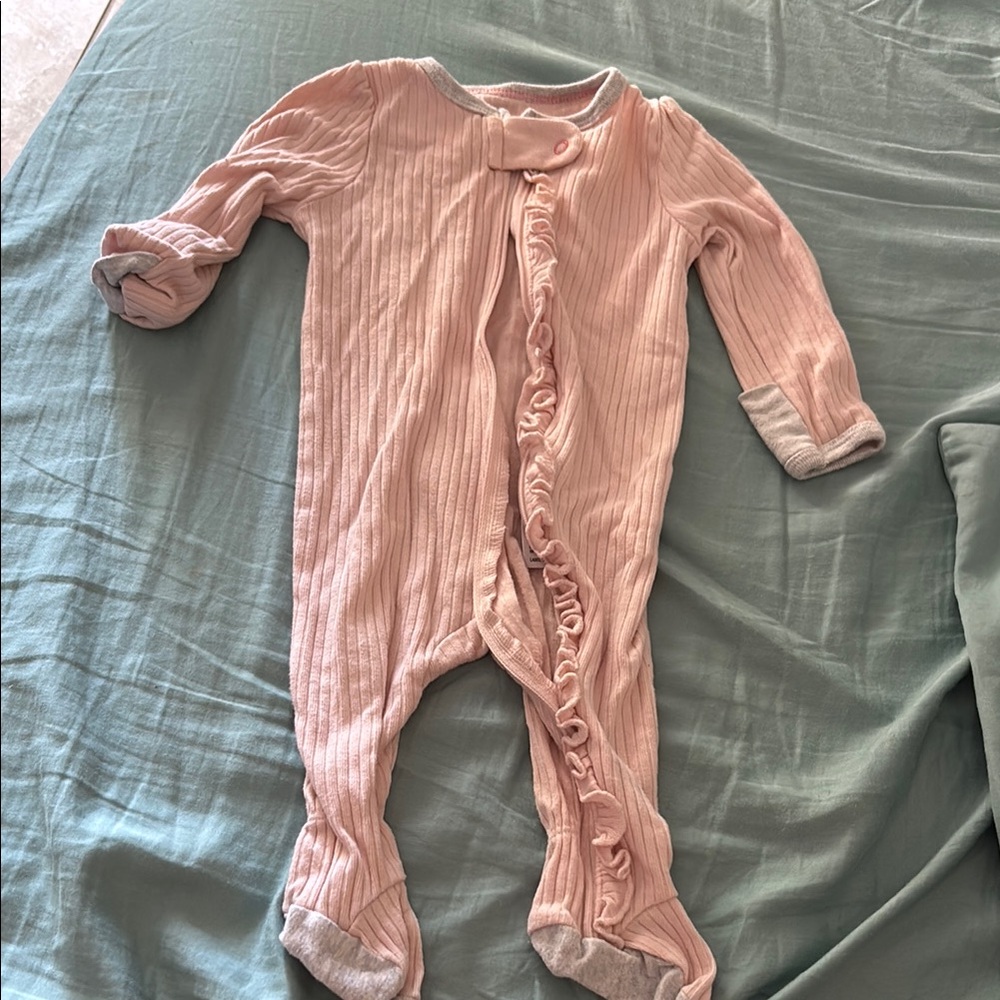 Pink Ruffled Kids One Piece